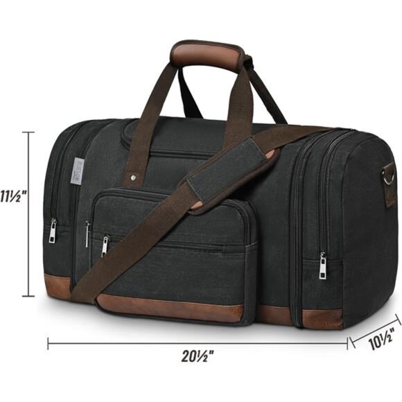 Duffle Bag for Travel,Overnight Weekend Gym Carry On Luggage Bag, 50L Travel Bag - Picture 2 of 7